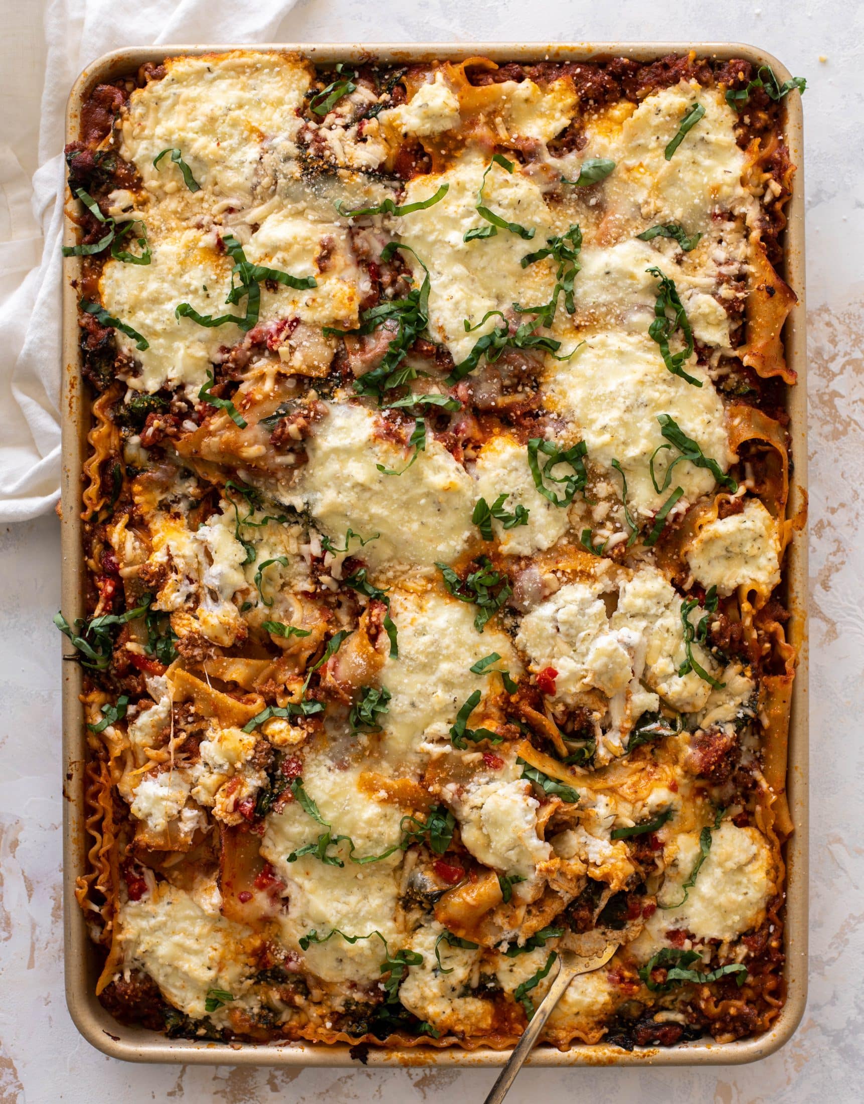 sheet pan lasagna