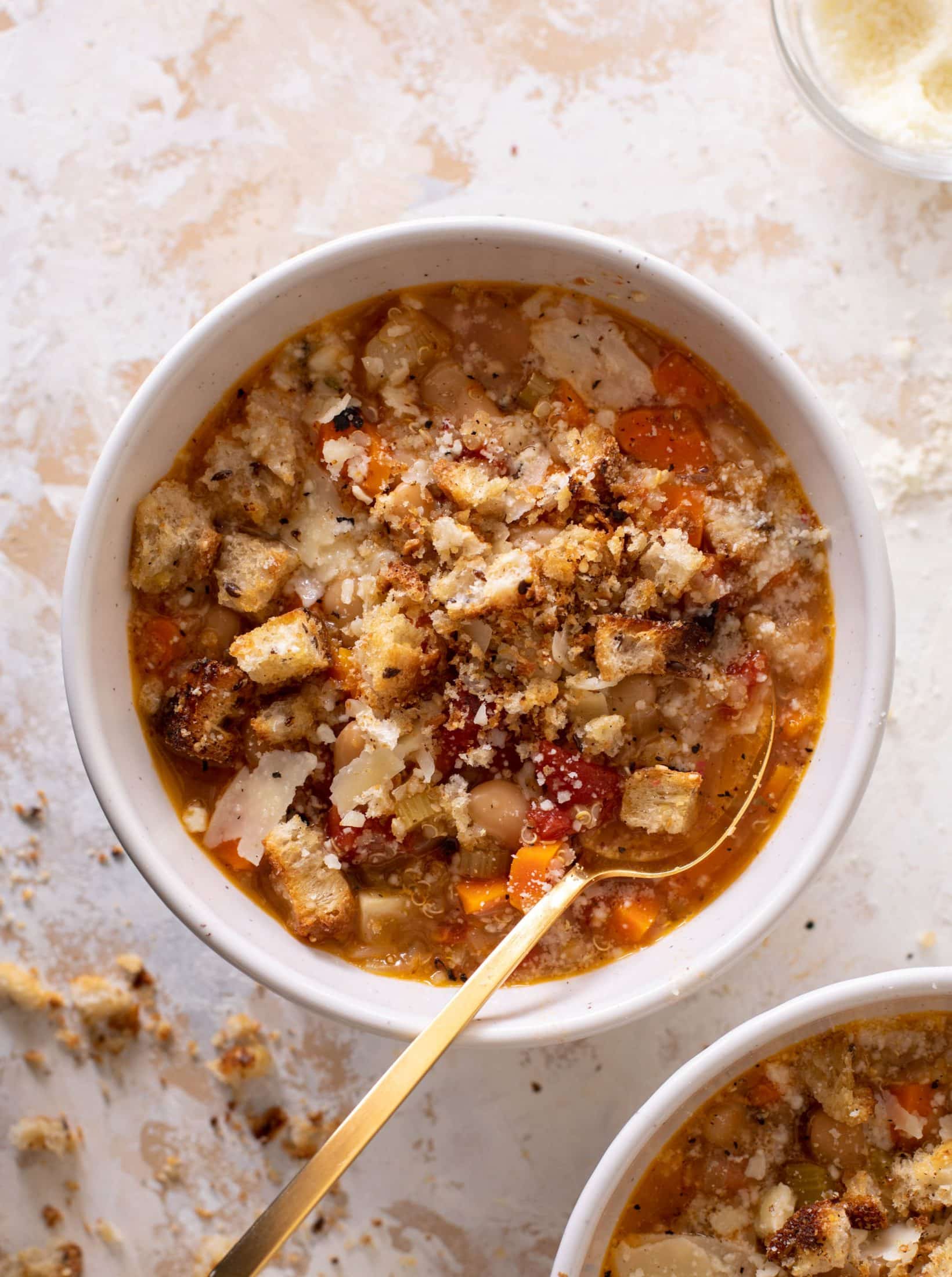 fire roasted quinoa white bean soup