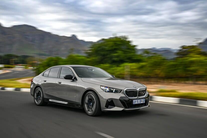BMW i5 M60 driving on the road