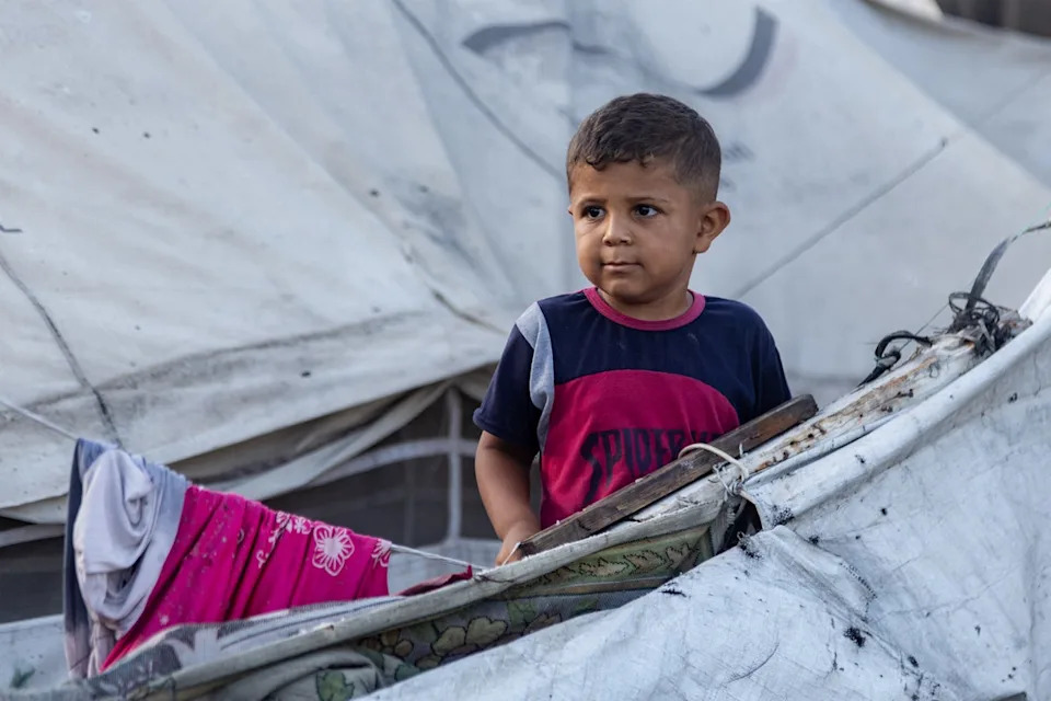 Up to 40,000 children have lost one or both parents, says the Palestinian statistics agency (AFP/Getty)