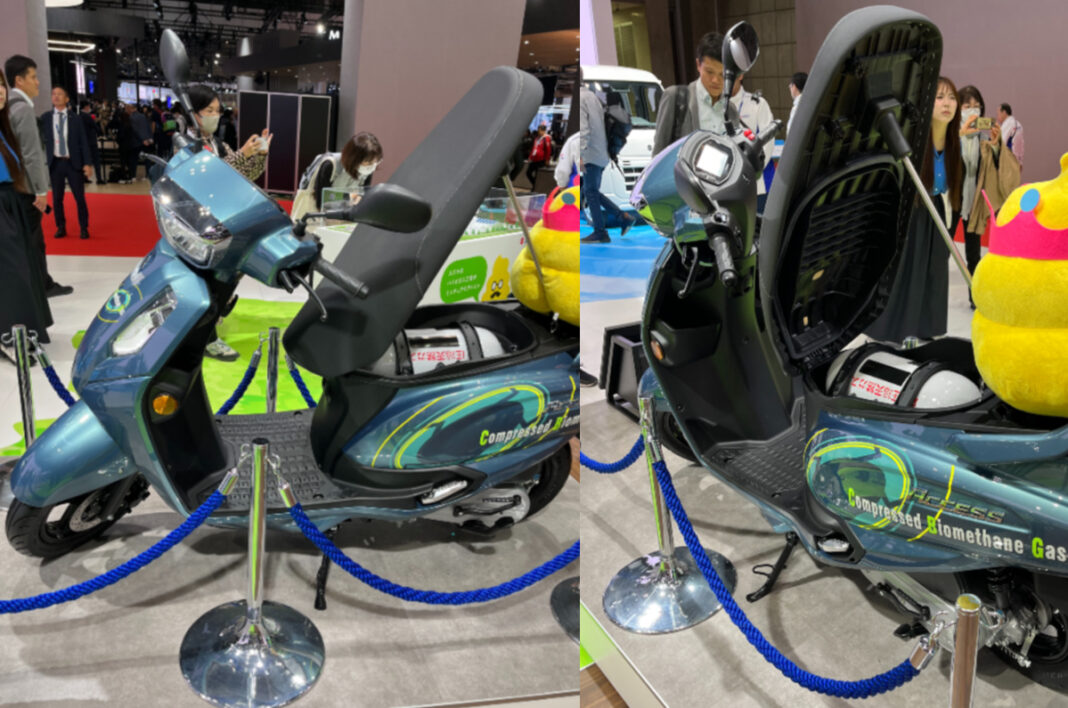 CNG-powered Suzuki Access showcased at Japan Mobility Show