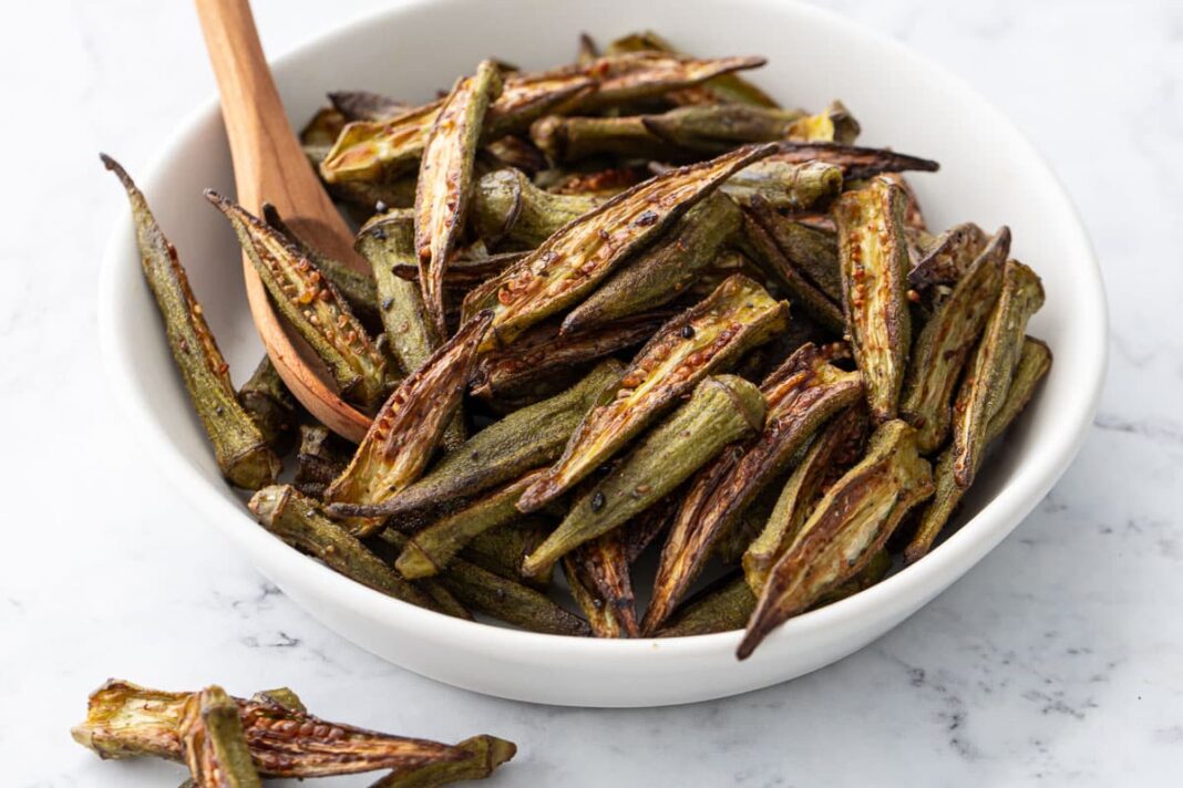 Crispy Oven-Roasted Okra | Love and Olive Oil