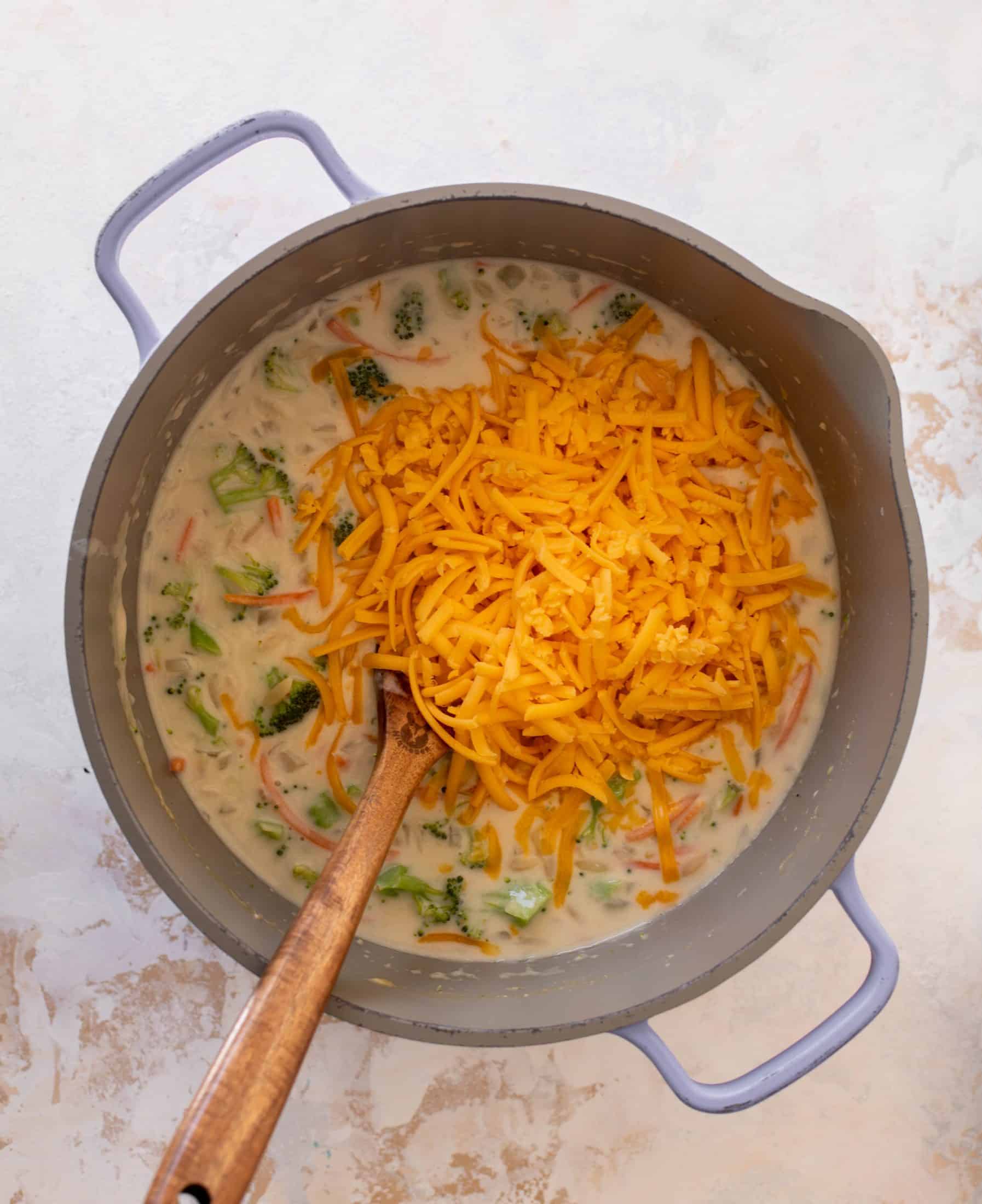 broccoli cheddar orzo soup