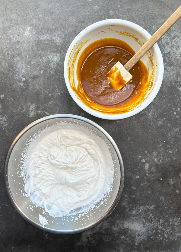 Creamy Ginger Pumpkin Mousse made with pumpkin, warm spices, fresh ginger, and homemade whipped cream. An easy, egg-free fall dessert perfect for Thanksgiving.