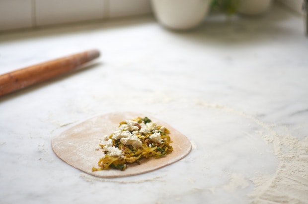 spinach recipe used a dough filling