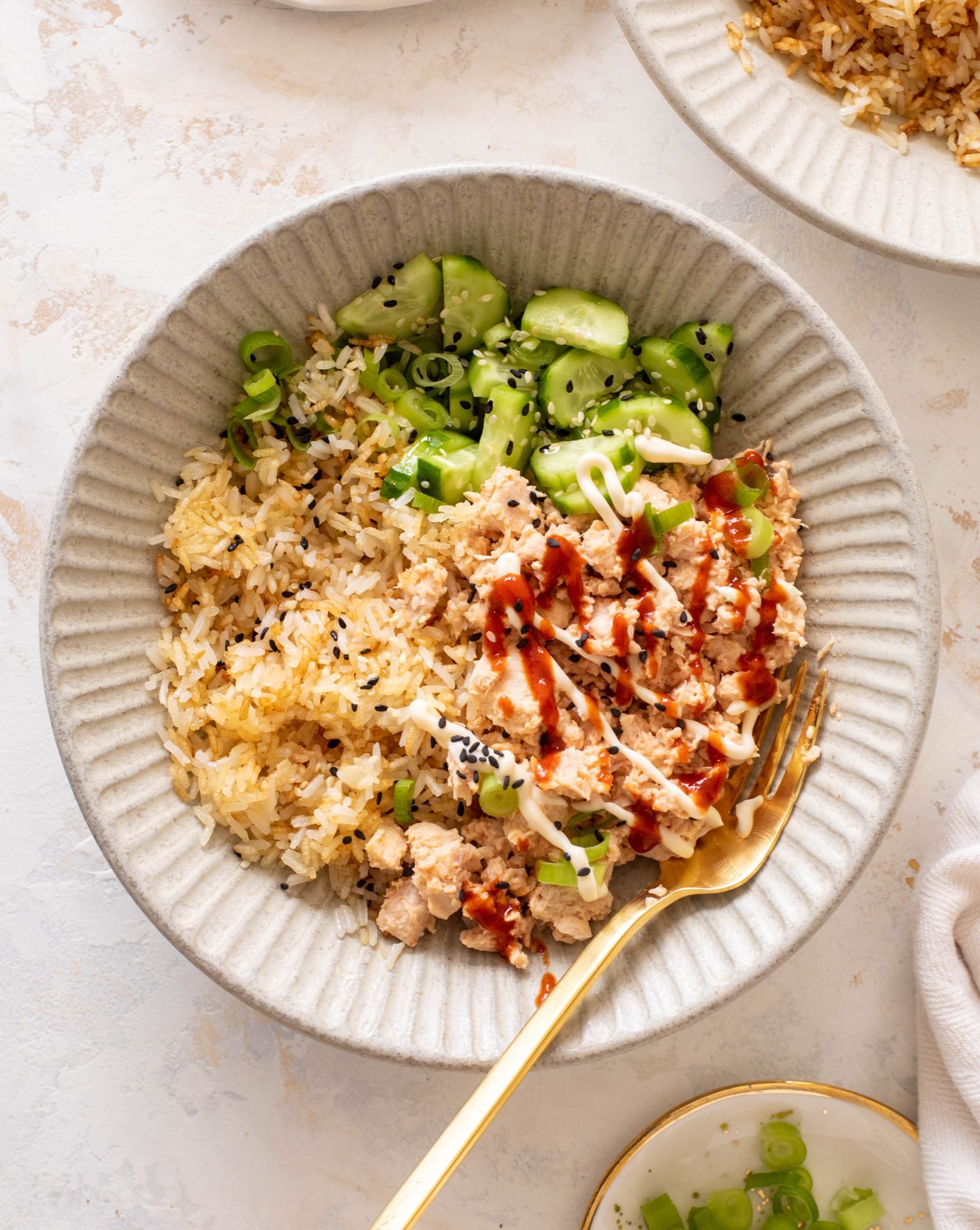 spicy tuna bowl with crispy rice