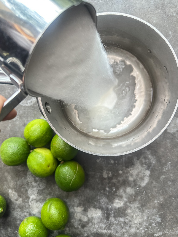 Homemade Sparkling Limeade with fresh lime juice and simple syrup. A bright, sweet-tart citrus drink and easy dupe for Sol Food sparkling limeade.