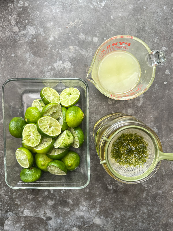 Homemade Sparkling Limeade with fresh lime juice and simple syrup. A bright, sweet-tart citrus drink and easy dupe for Sol Food sparkling limeade.