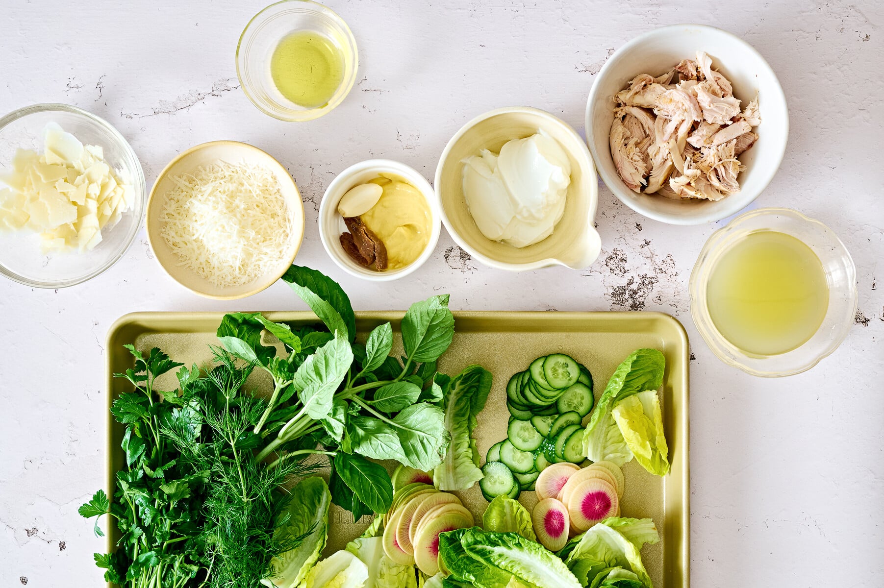 Green Goddess Caesar Salad with Chicken