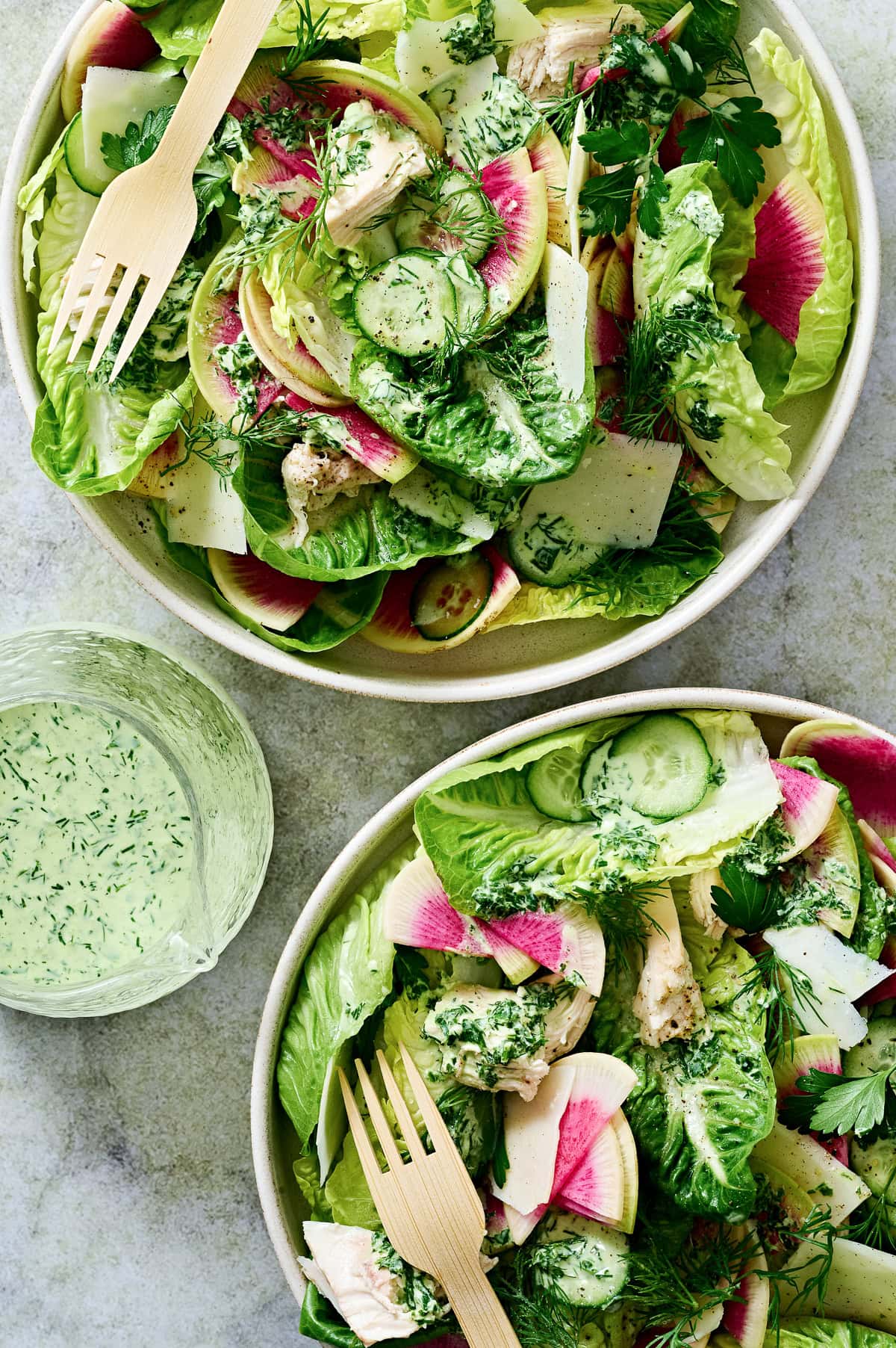 Green Goddess Caesar Salad with Chicken