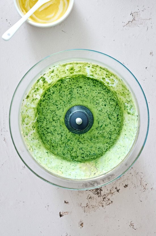 Green Goddess Dressing in food processor