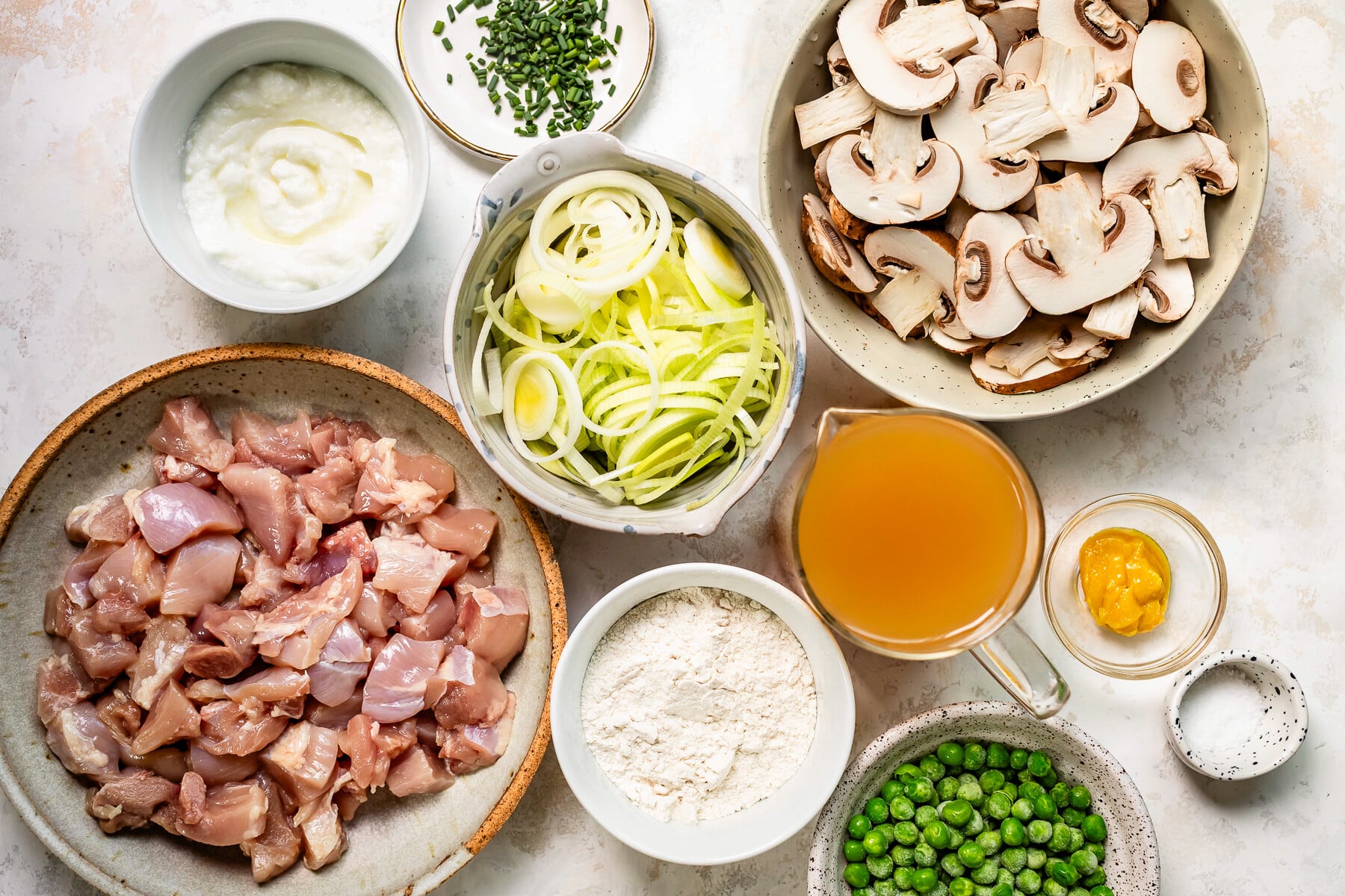 Spring Chicken and Dumplings ingredients