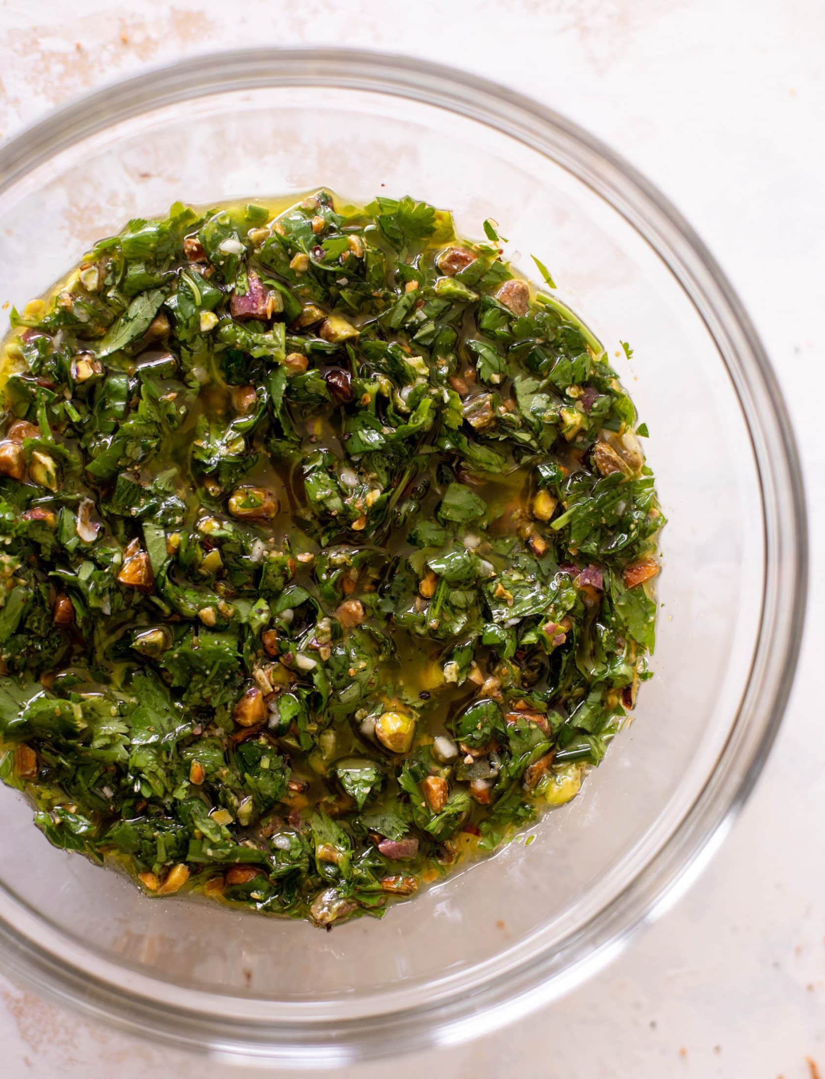 strawberry pistachio salad with crispy chicken