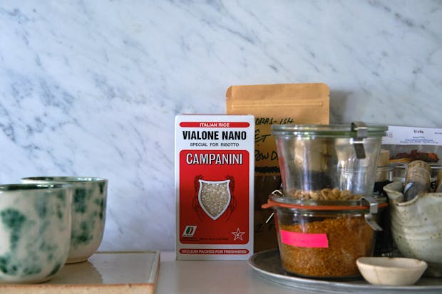 box of vialone nano risotto rice