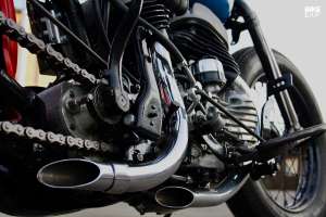 Going out with a bang: the last custom Harley from Jamesville, a WLA bobber.