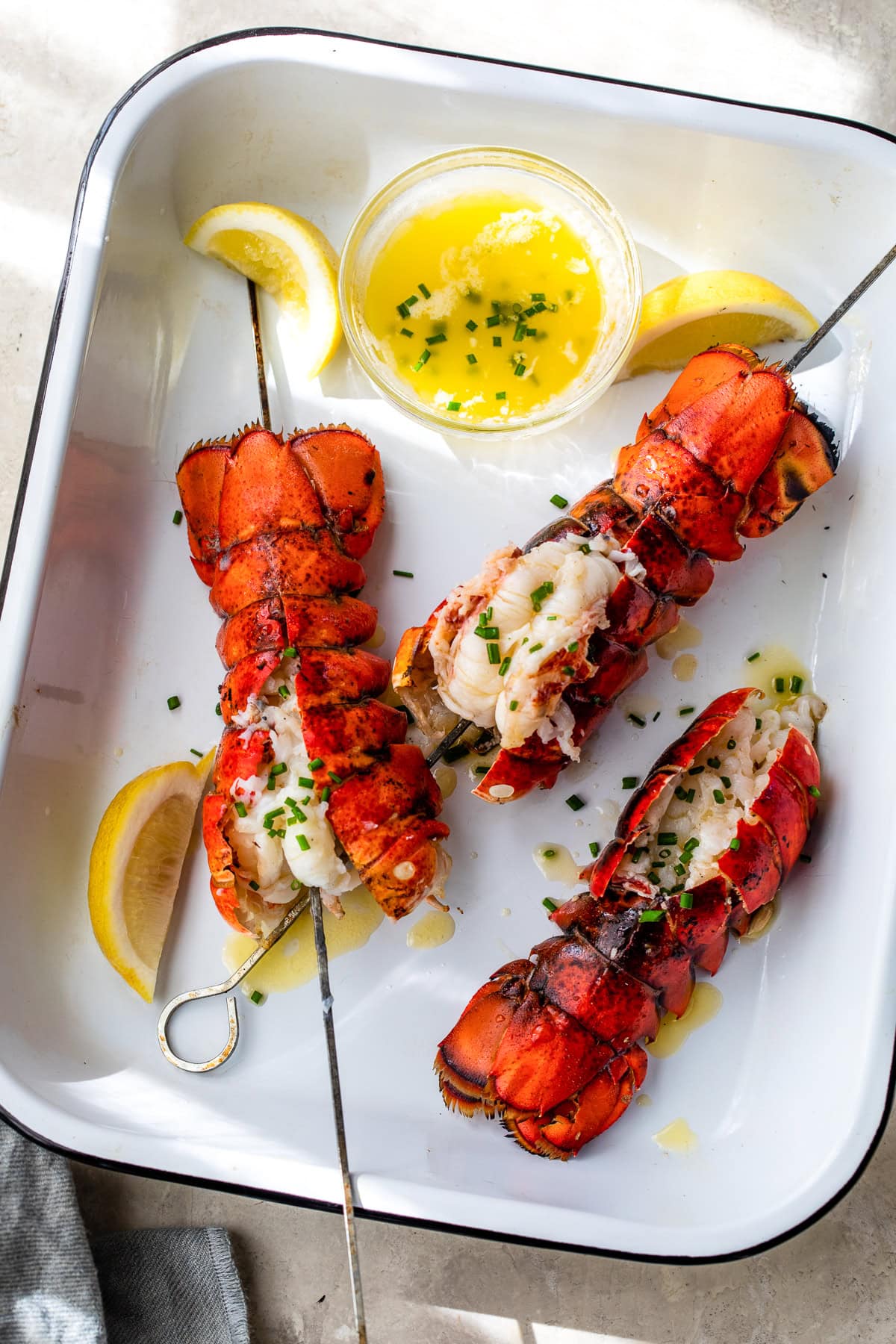 Grilled Lobster Tail Skewers