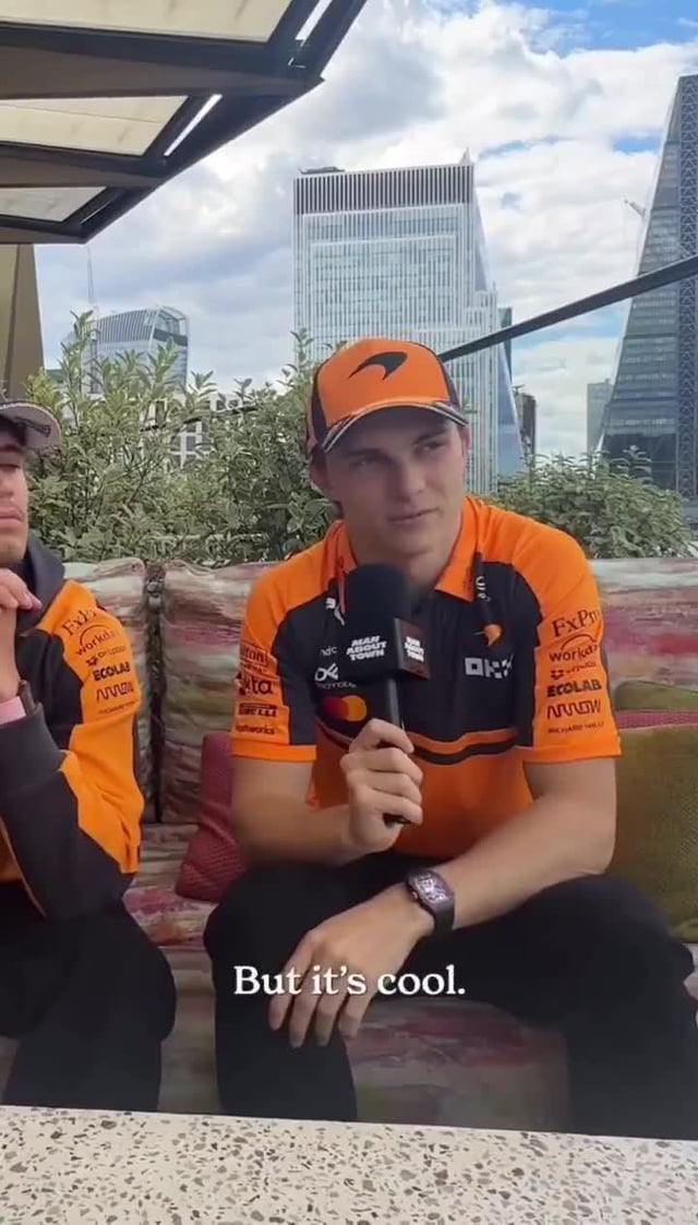 Oscar: "It’s nice to know some people away from F1 know who I am and wanted to name me after a wasp" Lando: "Bit harsh, because no one really likes wasps"