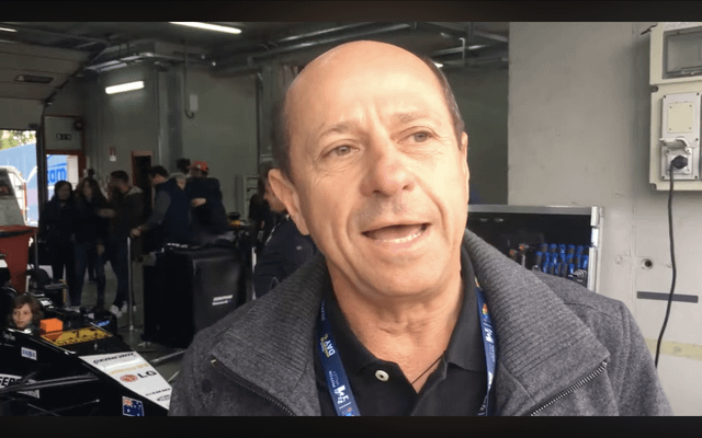 10-year old Kimi Antonelli spotted in the background of a 2017 Roberto Moreno interview at Imola