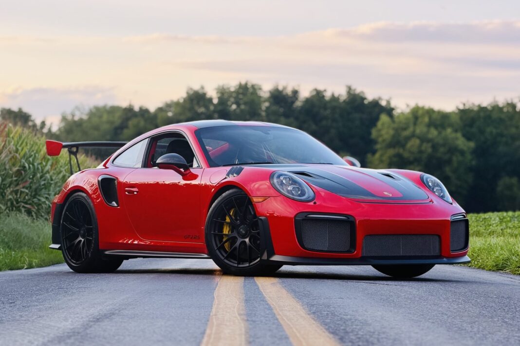 993-Mile 2018 Porsche 911 GT2 RS Weissach for sale on BaT Auctions – ending September 2 (Lot #260,748)