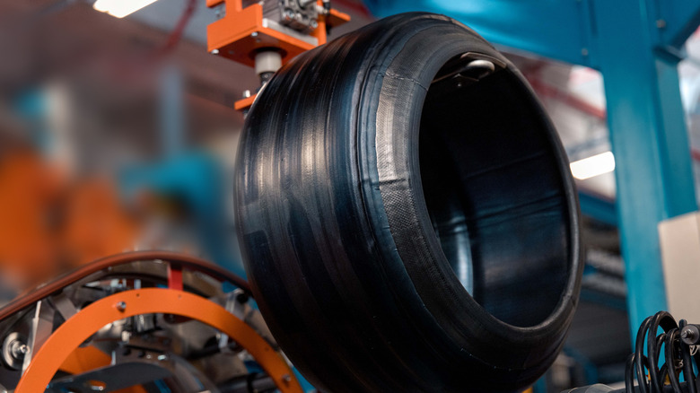 Bridgestone Formula E tire being made